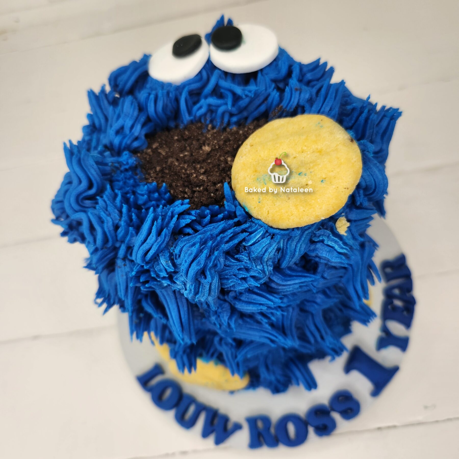 Cookie Monster Buttercream Birthday Cake - Image 2