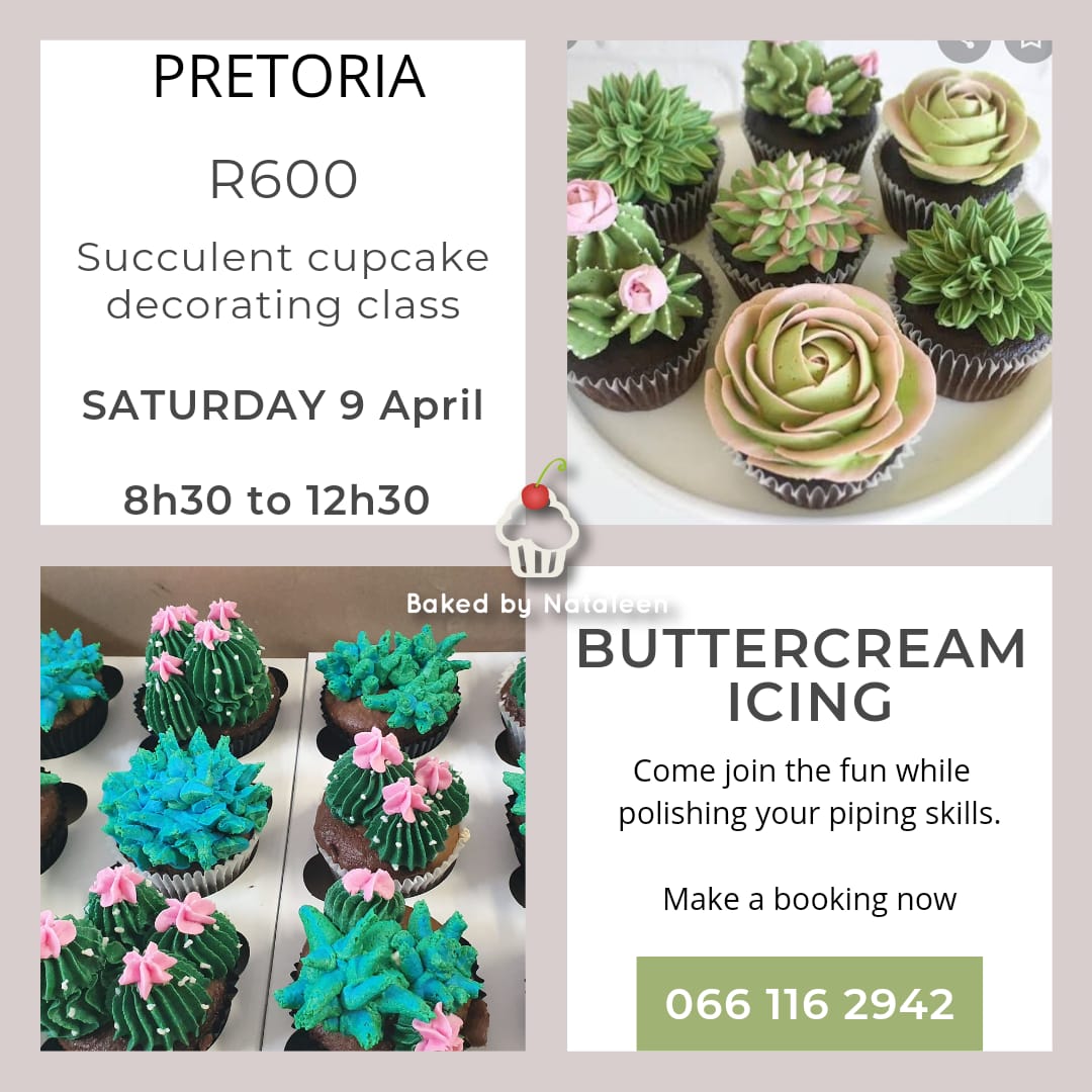 Succulent Cupcake Buttercream Decorating Class