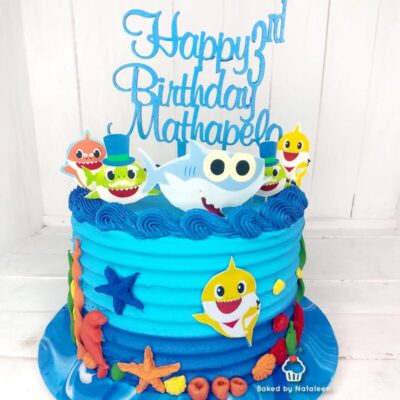 Baby Shark Buttercream Cake