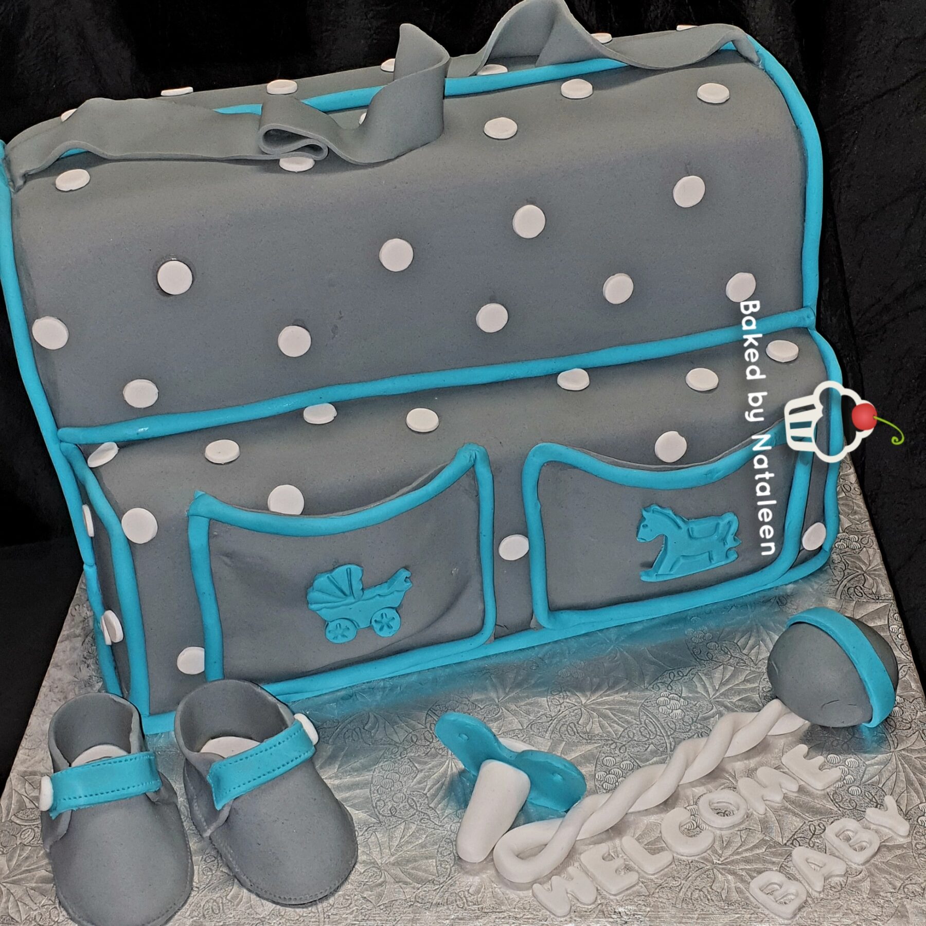 Baby Shower Baby Bag Cake