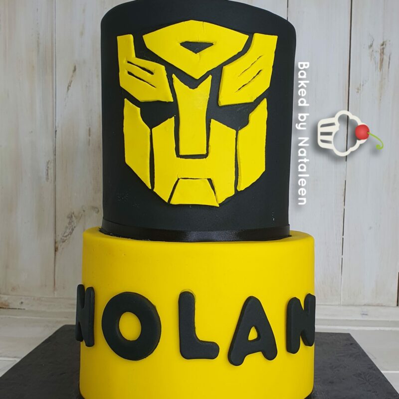 Transformers 2 Tier Birthday Cake