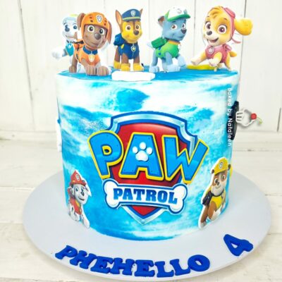 Paw Patrol buttercream birthday cake