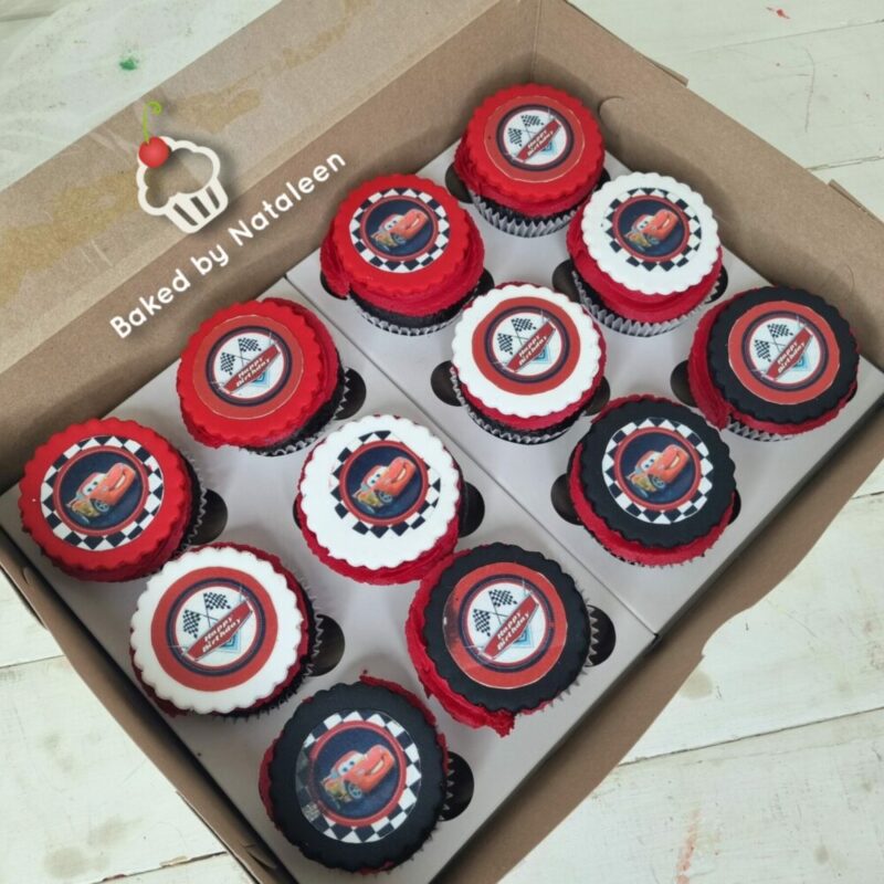 Cars Themed Buttercream Cupcakes