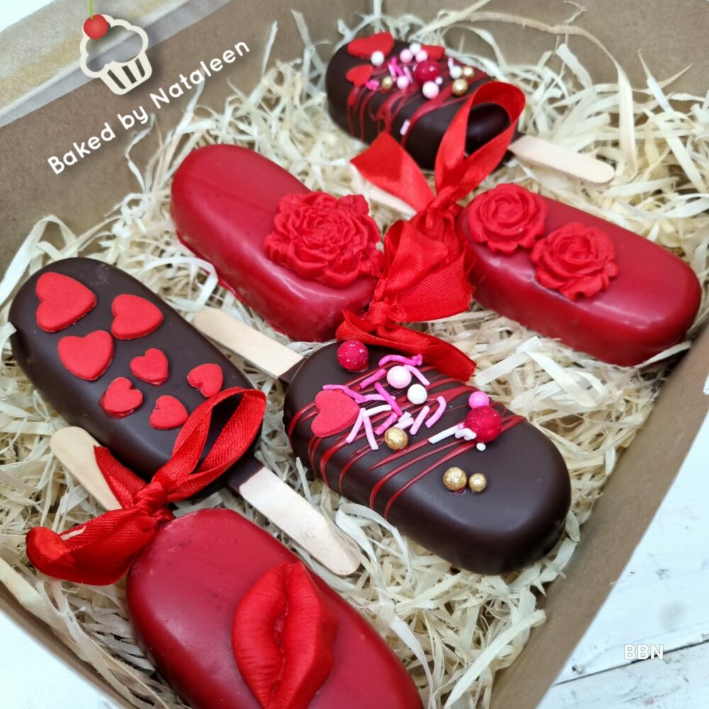 Valentines Red and Chocolate Cakesicles - Image 2