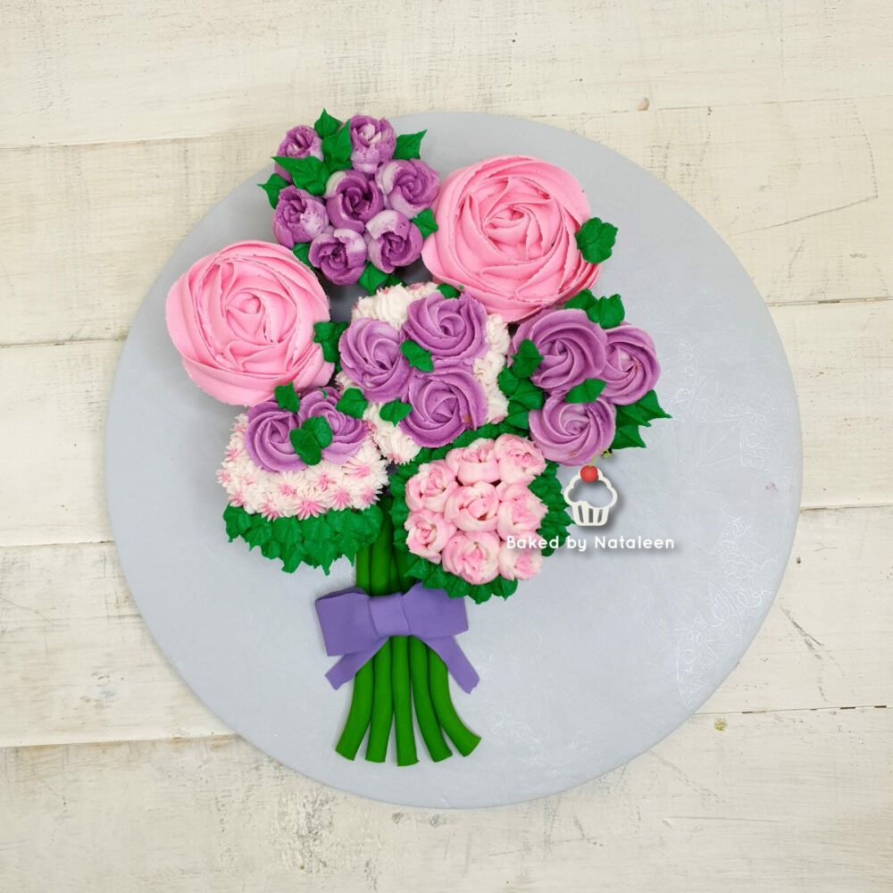 Floral Buttercream Cupcake Bouquet - Image 2