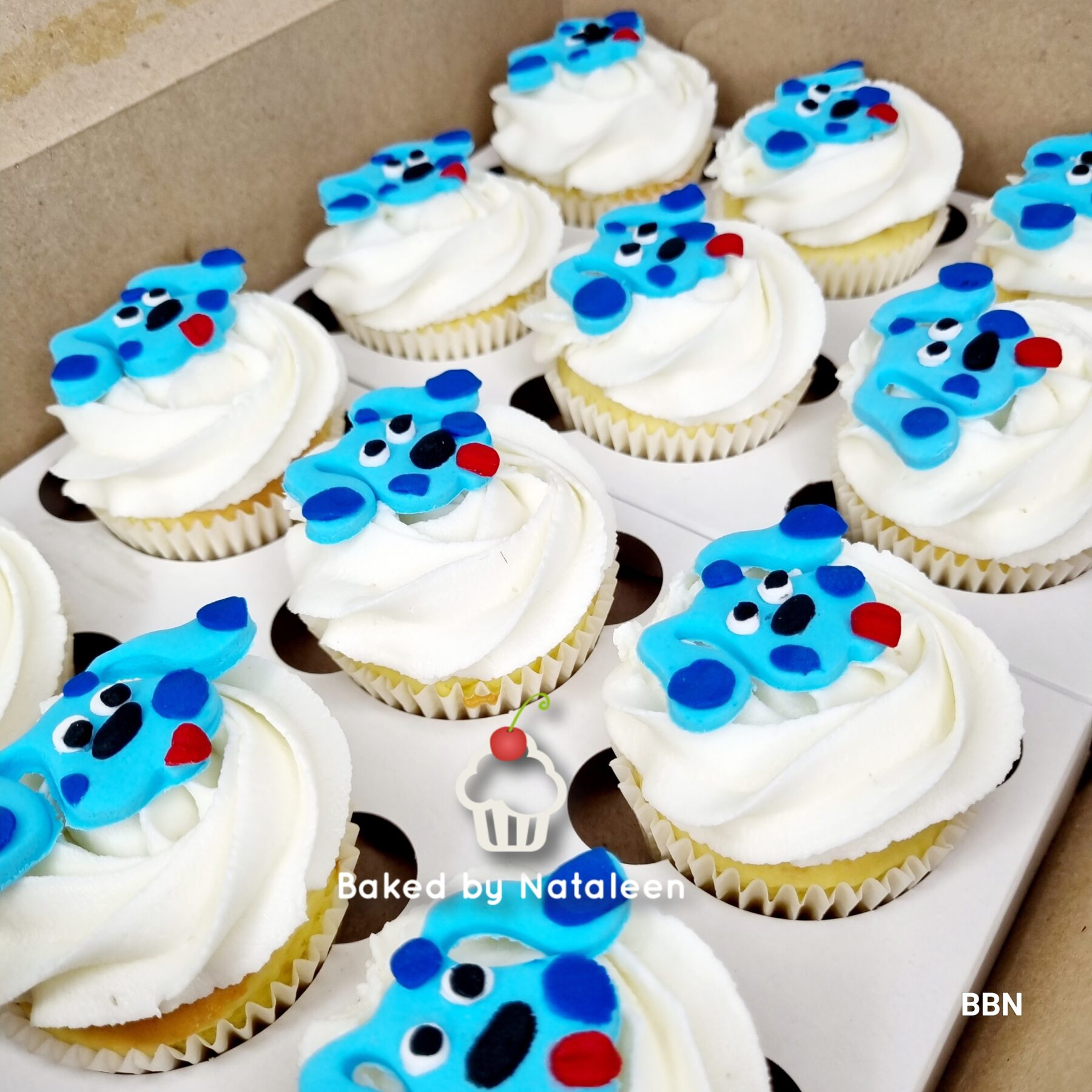 Bluey Face Themed Cupcakes - Image 2