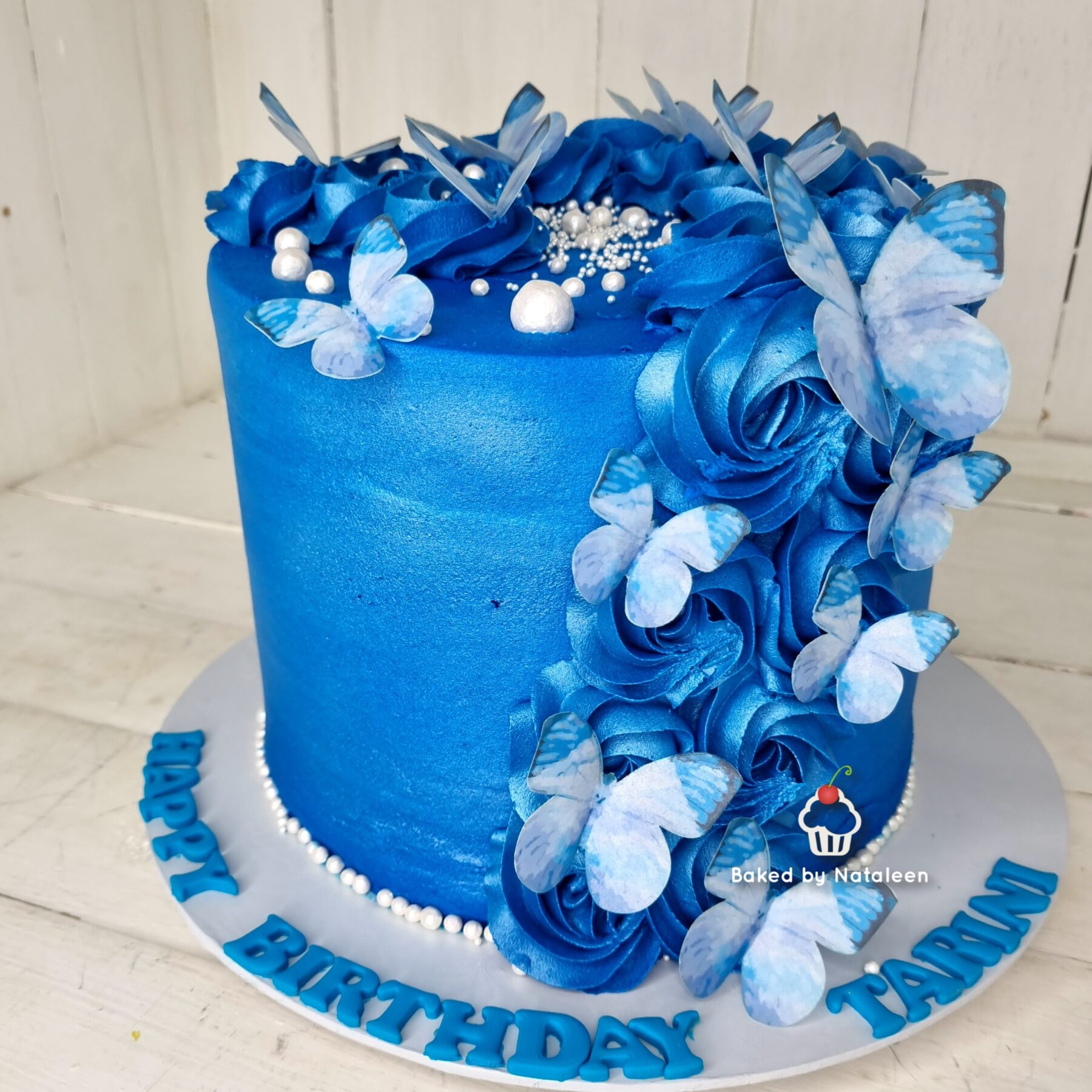 Buttercream Butterfly Birthday Cake - Image 3
