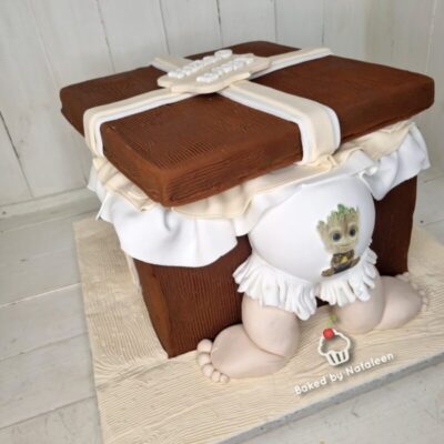 Baby Shower Gift Box Cake