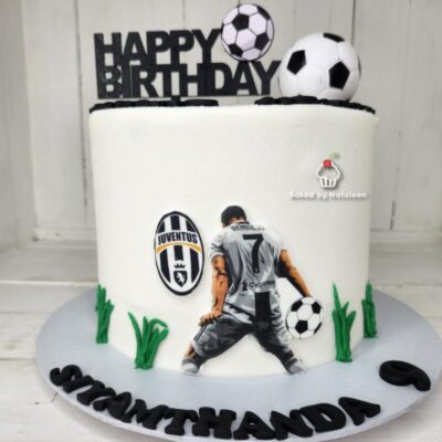 Juventus Soccer Buttercream Cake