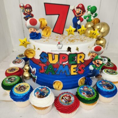 Mario Brother Party Cake Combo