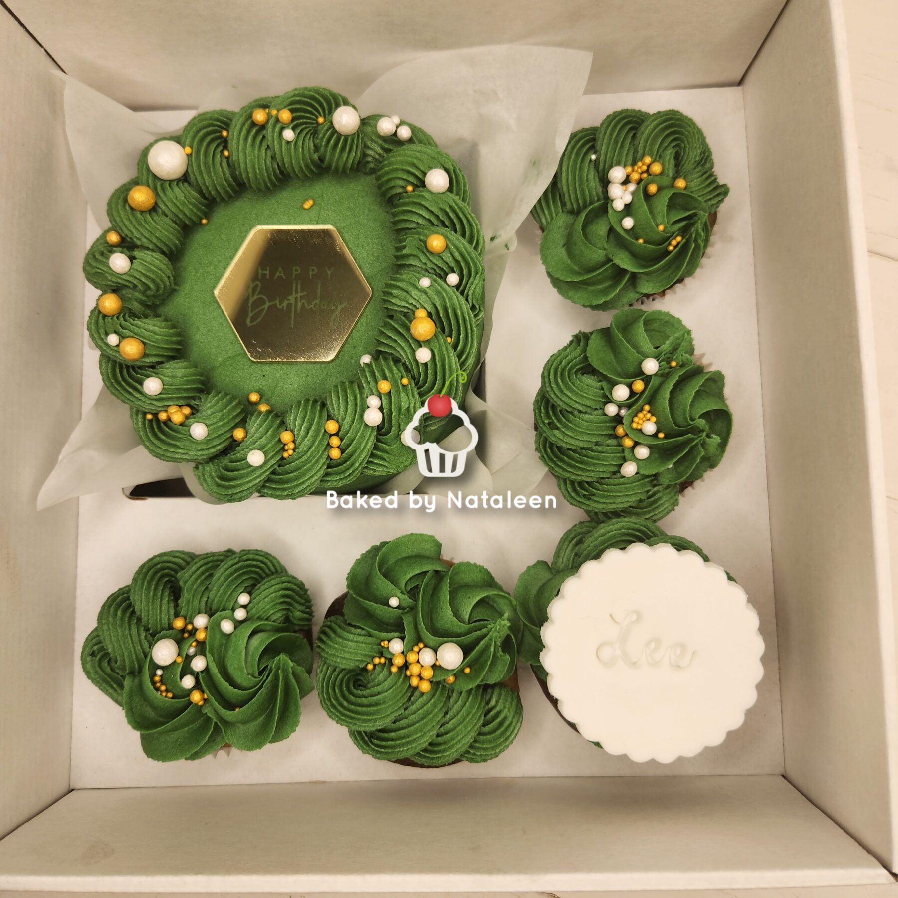 Olive Green and Gold Bento Box - Image 2