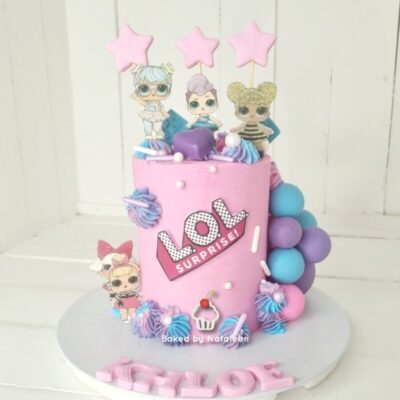Pink LOL Surprise Birthday Cake