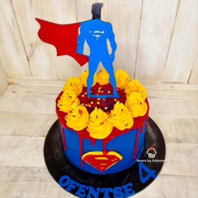 Superman Buttercream Birthday Cake