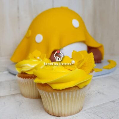 Yellow Baby Bum Baby Shower Cake