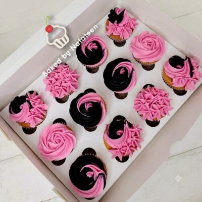 Black and Pink Cupcakes