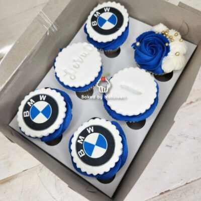 BMW Themed Birthday Cupcakes