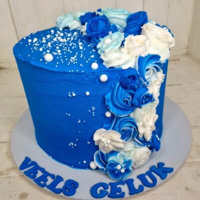 Bright Blue Buttercream Cake