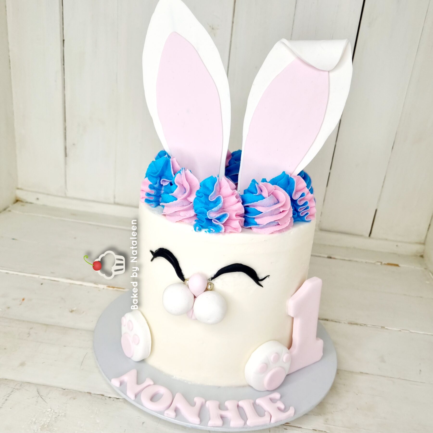 Birthday Bunny Cake with Ears - Image 3