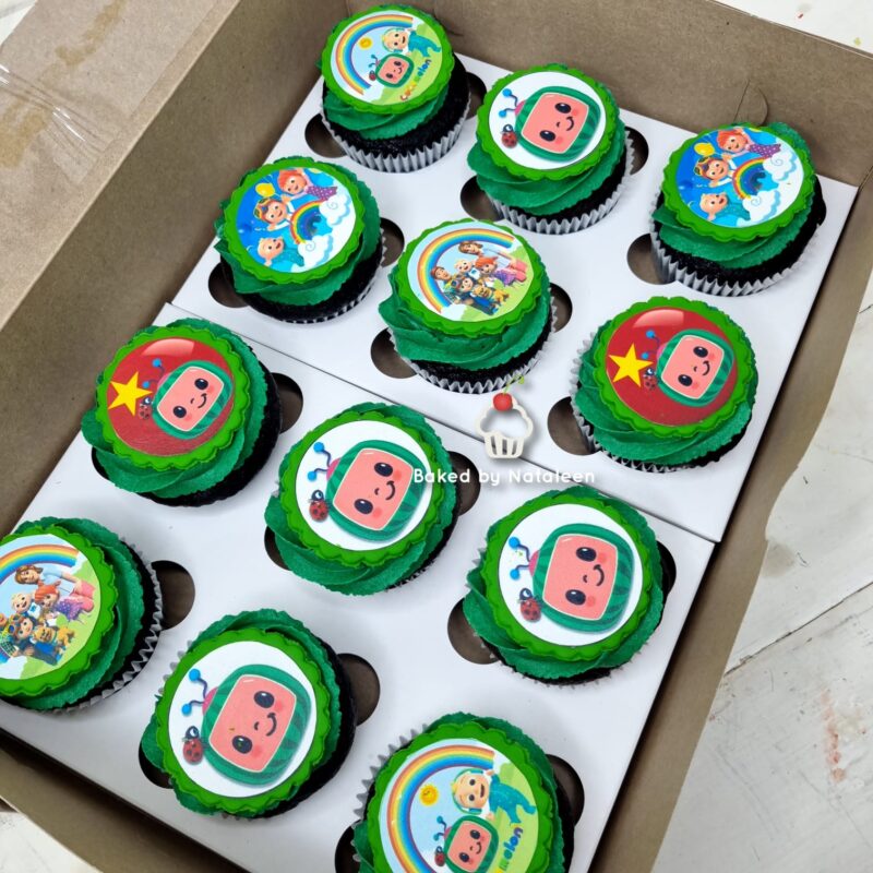 Cocomelon Green Delight Cupcakes
