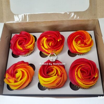 Flame  Coloured Cupcakes