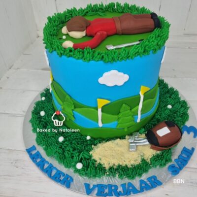 Golfing Triumph Fondant Cake