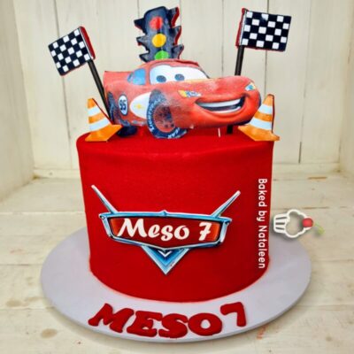 Lightning McQueen Race Day Cake