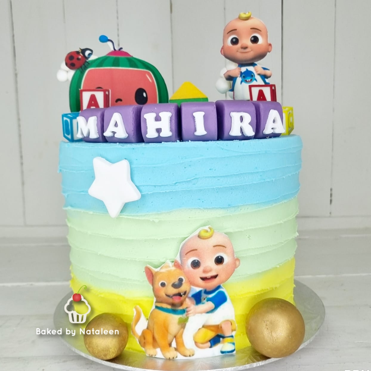 Name Blocks Cocomelon Cake - Image 3