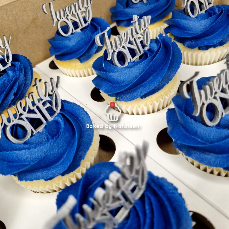 Elegant 21st Birthday Cupcakes