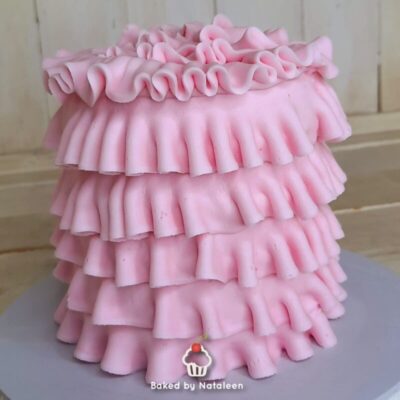 Pink Ruffle Delight Cake