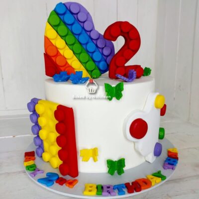 Pop It Buttercream Cake