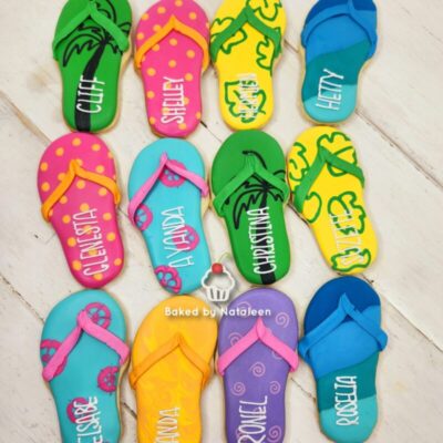 Beach Flip Flop Cookies