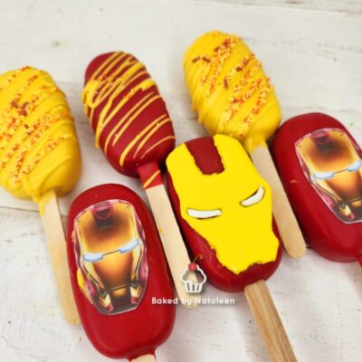 Ironman Themed Cakesicles