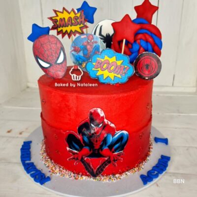 Red Spiderman Cake