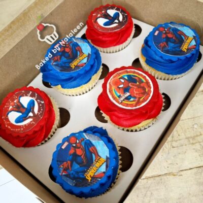 Red And Blue Spiderman Cupcakes 2