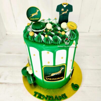 Springbok Rugby Drip Cake