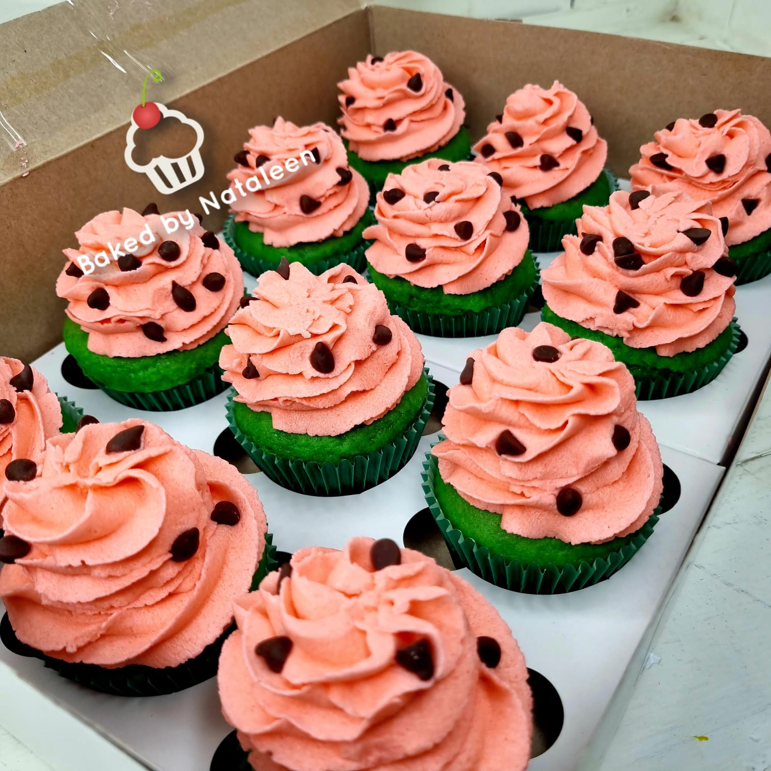 Pink Watermelon Seed Cupcakes - Image 2