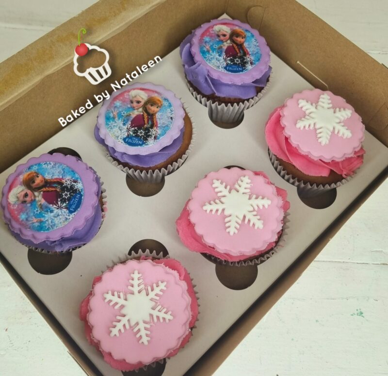 Pink And Purple Frozen Cupcakes