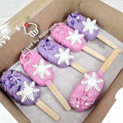 Pink and Purple Frozen Cakesicles