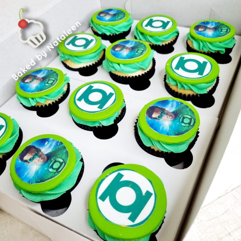 Green Lantern Themed Cupcakes