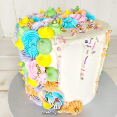 Pastel Buttercream Drip Cake