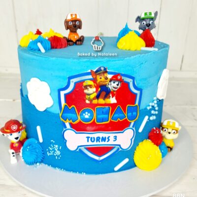 Paw Patrol Blue Buttercream Cake