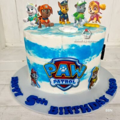 Paw Patrol White and Blue Buttercream