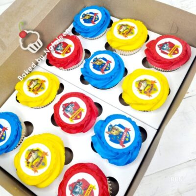 Multi-Coloured Paw Patrol Cupcakes