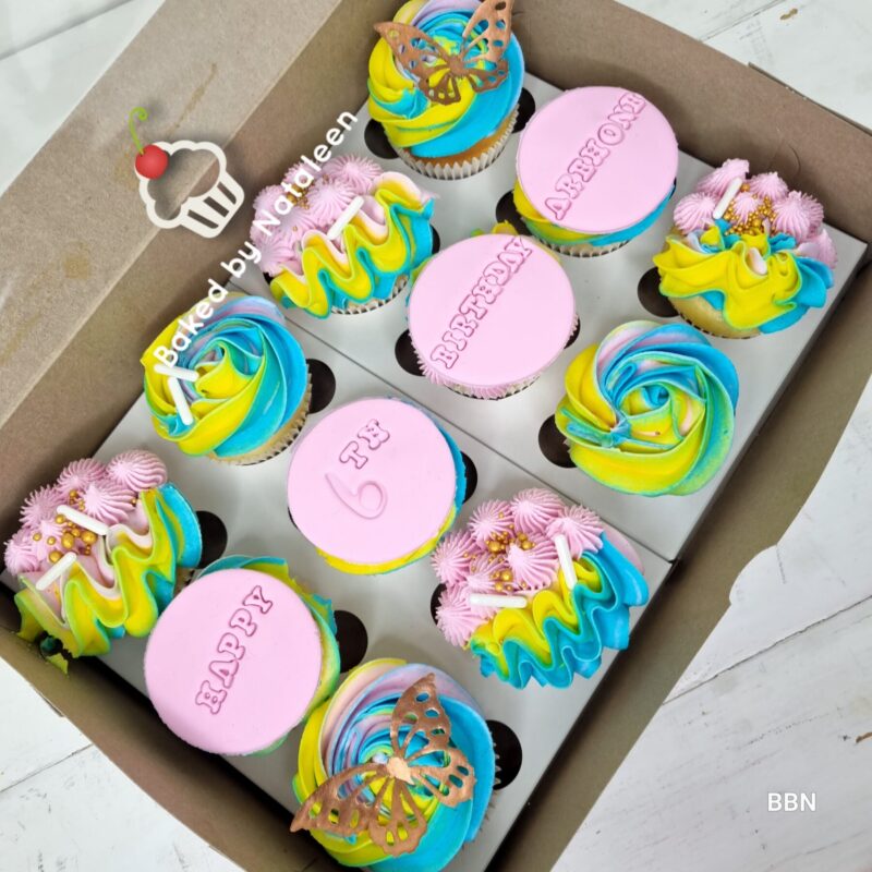 Custom Rainbow Cupcakes