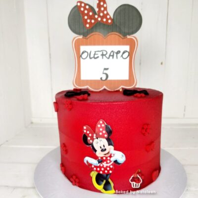 Red Minnie Mouse Birthday Cake