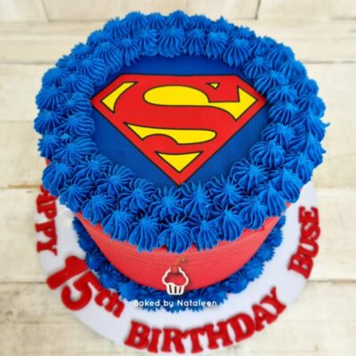 Superman Buttercream Cake