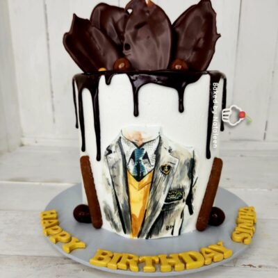 Vintage Birthday Drip Cake