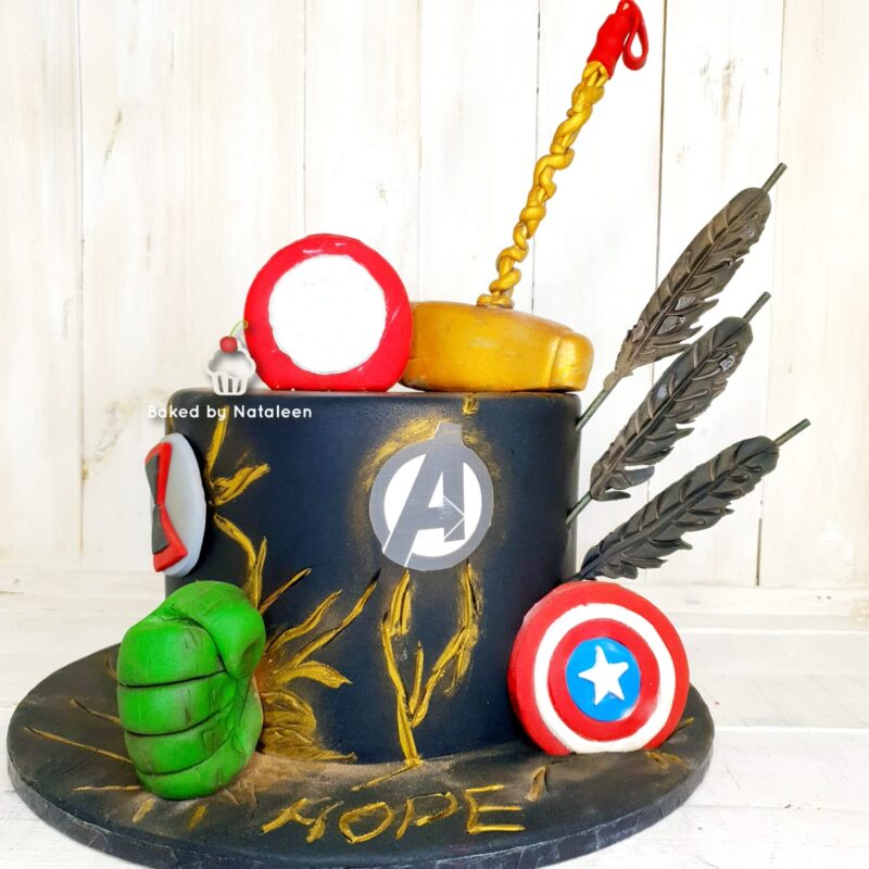 Avengers Superhero Fondant Birthday Cake