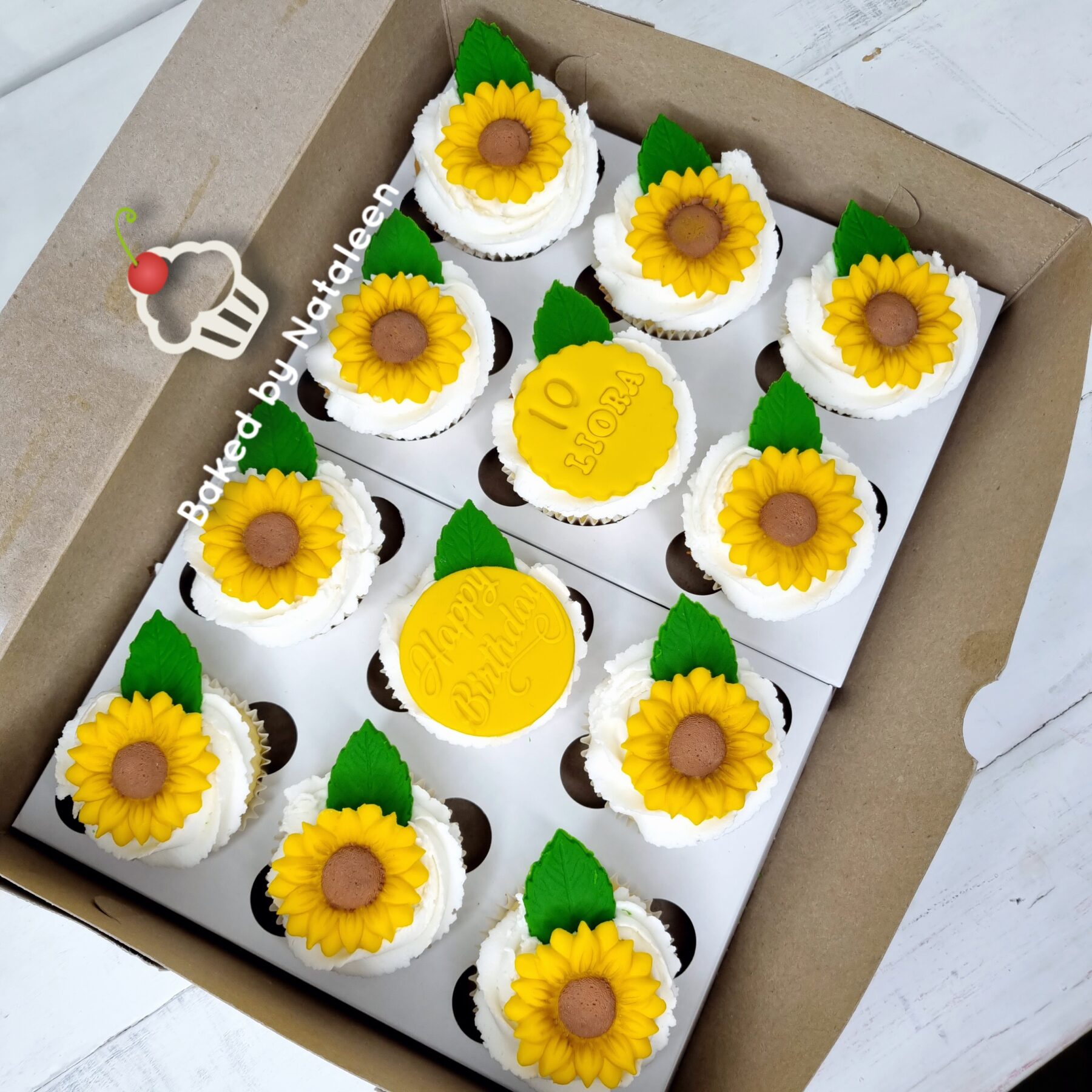 Custom Sunflower Cupcakes