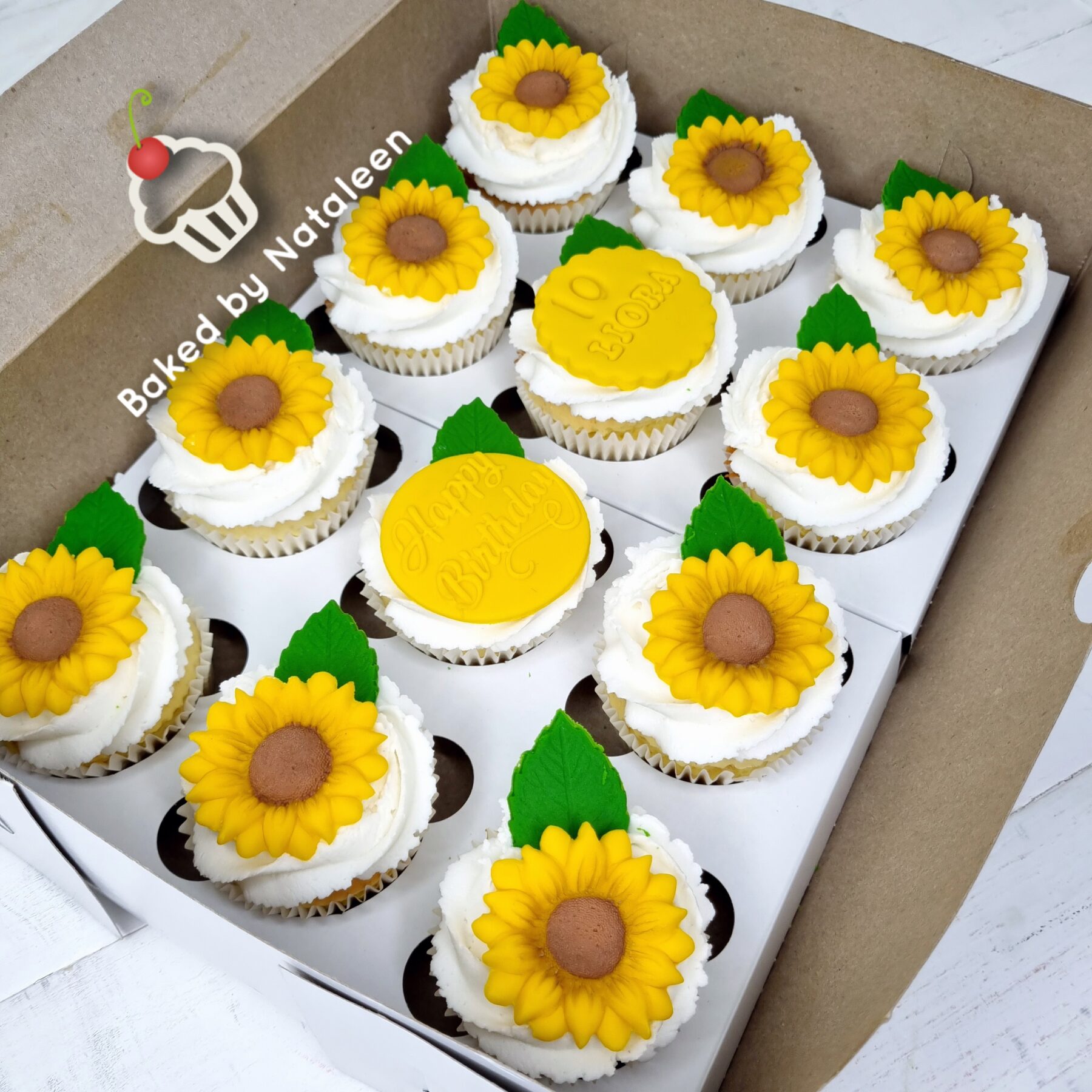 Custom Sunflower Cupcakes - Image 3
